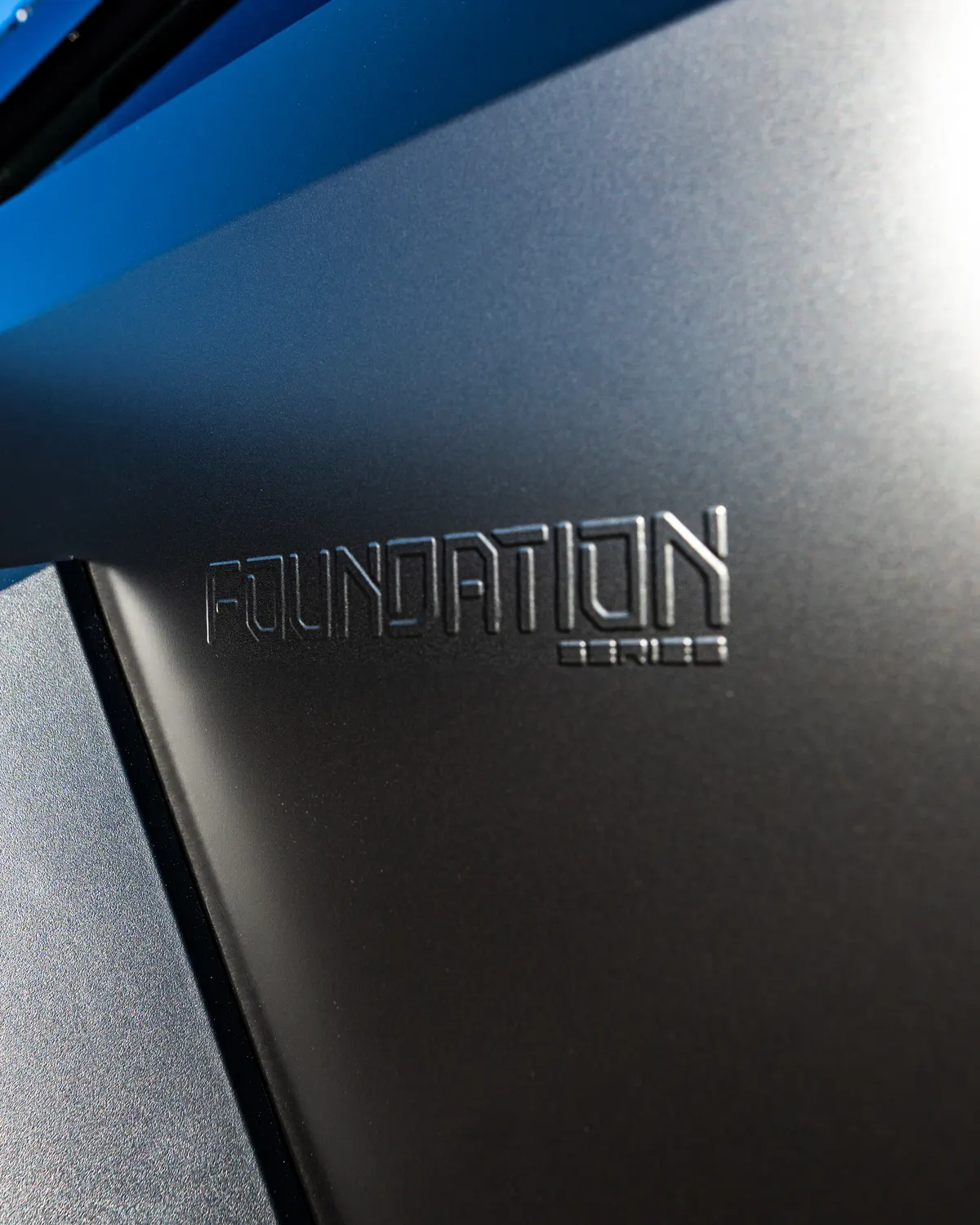 Foundation Series badge on the satin-black Cybertruck