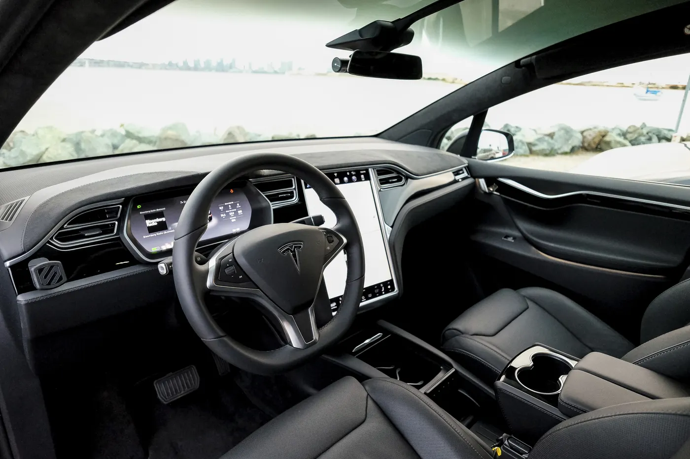 Model X dashboard and front seats